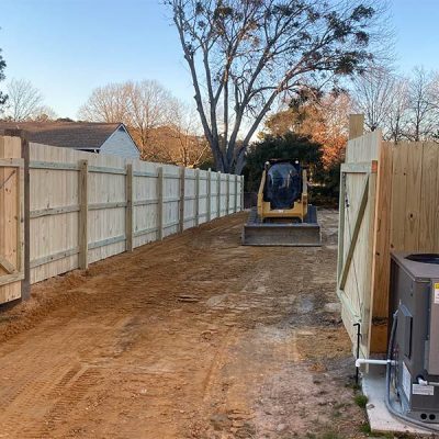 backyard grade and fence 1